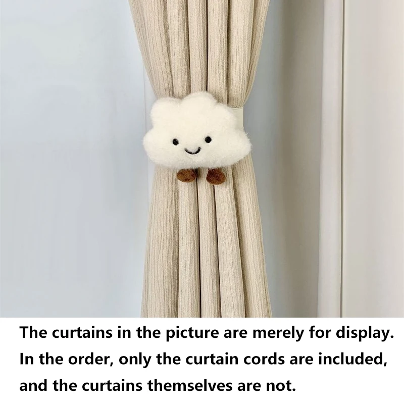 ديكور نافذة غرفة المعيشة، ستارة سحابة بسيطة وحديثة ولطيفة لغرفة النوم والحلي المعلقة الصغيرة. #6