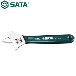 SATA 47249 Dip Plastic European Style Adjustable Wrench High Quality Materials And Precision Craftsmanship Extend Service Life