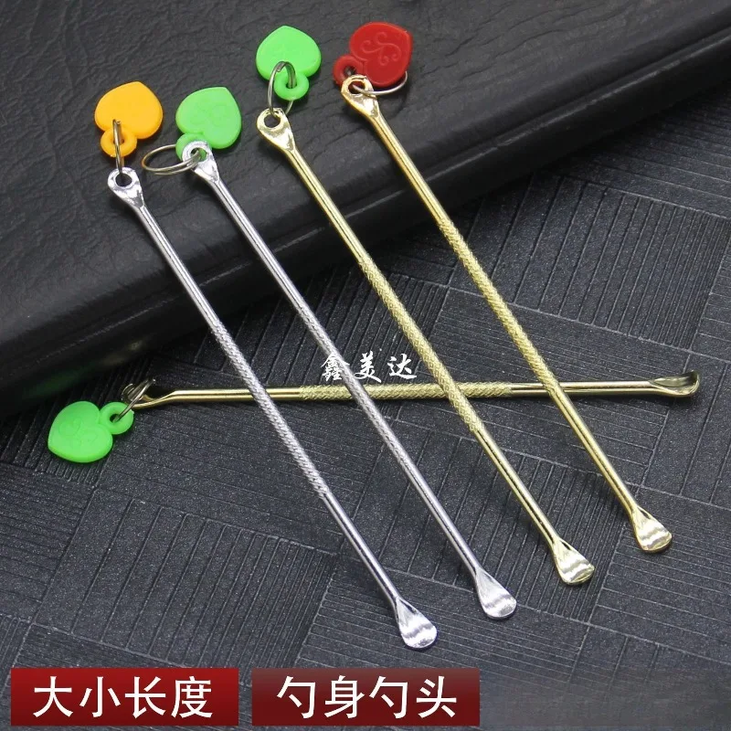 

100PCS Stainless Steel Ear Cleaning Tool Creative Peach Heart Ear Earwax Remover Health Care Ear Picking Tool Set чистка ушей