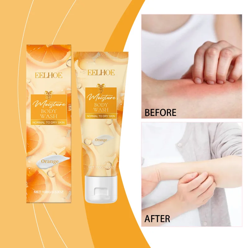 

Orange Moisturizing Body Wash - Help Clean Skin, Moisturize Skin, Add Refresh, Prevent Blockage, Promote Breathing, 100g