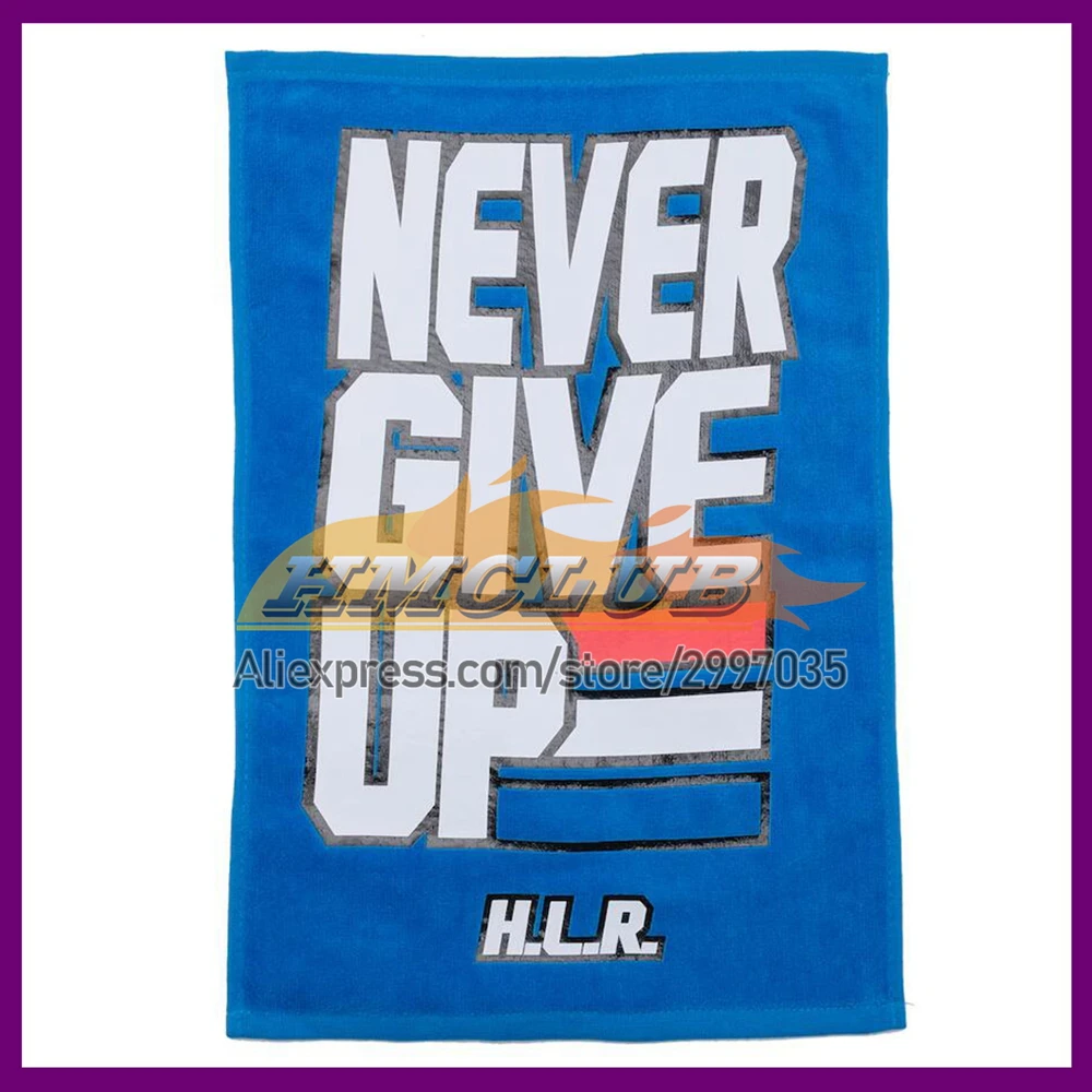 100%Cotton Free Custom Rally Towels For John Cena Black Never Give Up Wrestling Sports Quick Absorbent Thickened Dark Blue Towel