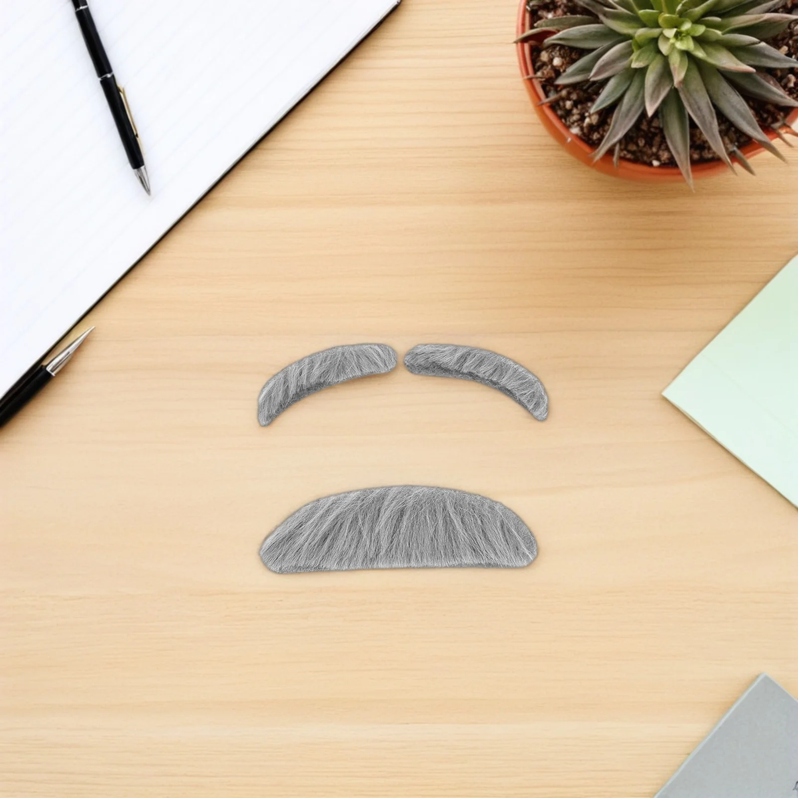 

4 Sets Old Man Fake Eyebrows and Beard Props Artificial Mustache for Halloween Party Costume Grey