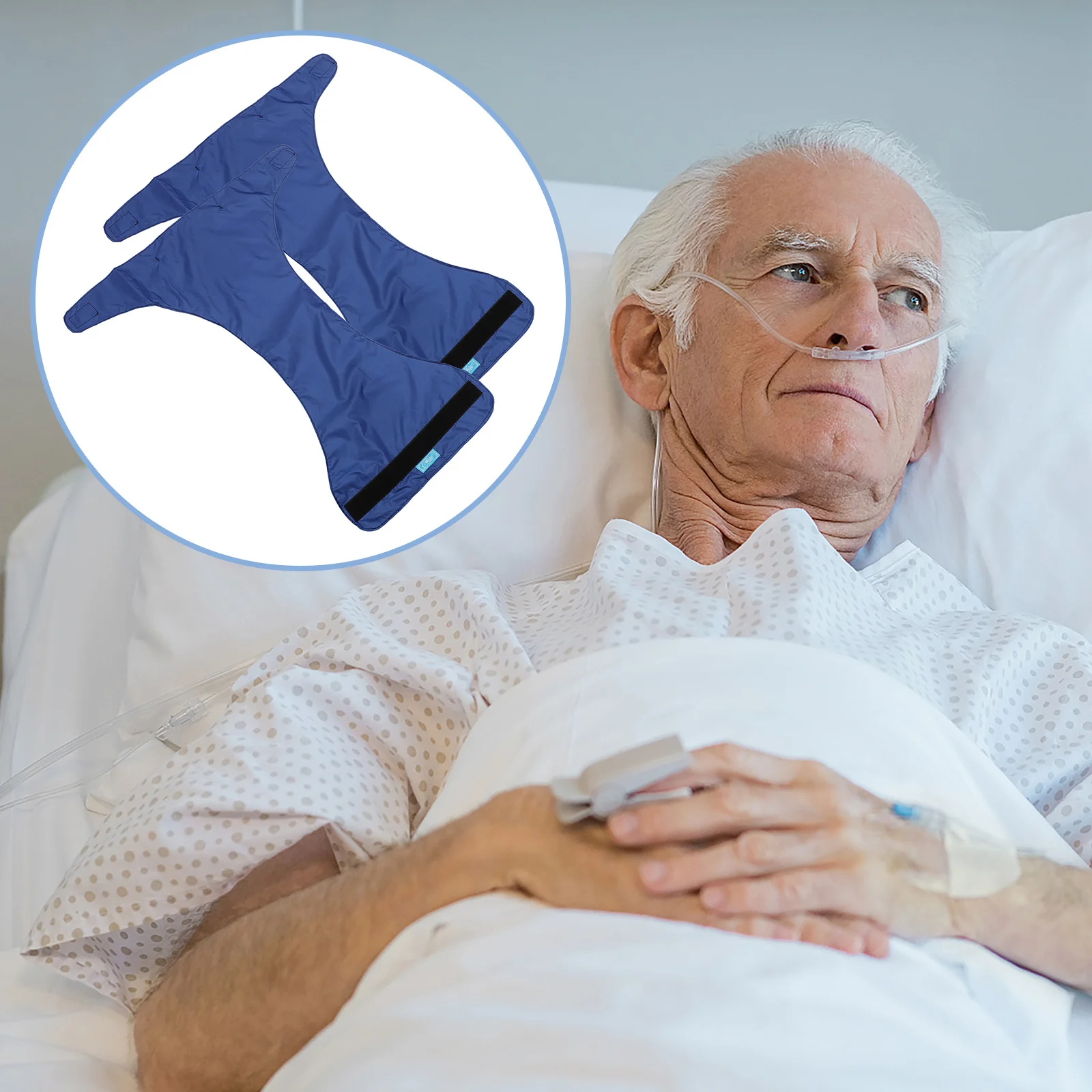 2 Stuks Anti-Lek Verstelbare Doek Luiers Ademend Ouderen Incontinentie Broek Blauw Volwassen Luiers Eenvoudige Sanitaire Broek