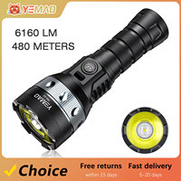 6160LM YEMAO A2C Portable Rechargeable Flashlight 21700 Lithium Battery 14 Lighting Modes 480M Outdoor Rotary Zoom Torch IP54