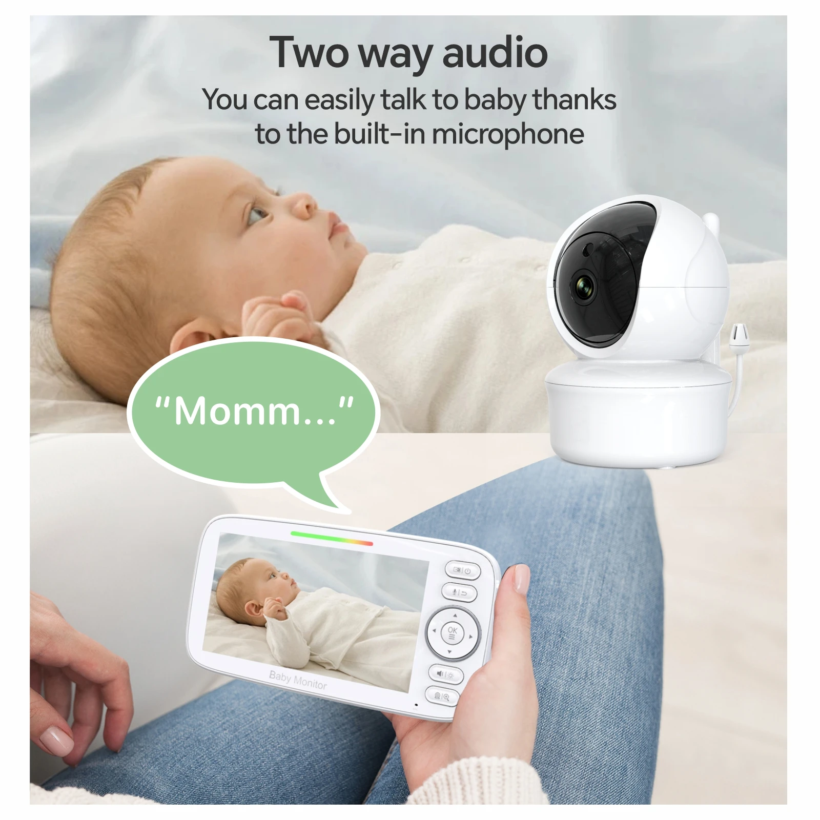 5 inch HD 720P babyfooncamera - Baby Monitor Sensor recensie en prijs