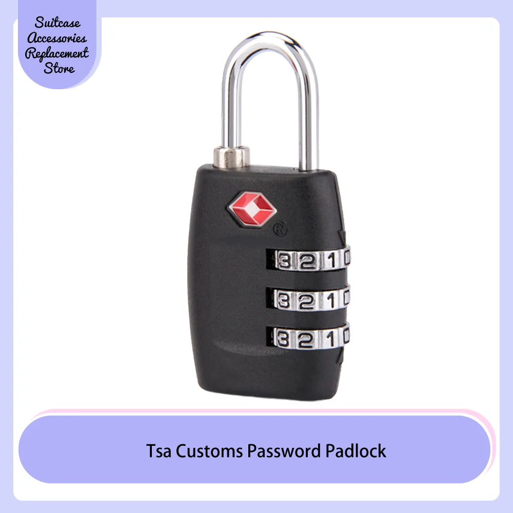 

Luggage Accessories Lightweight portable padlock Pull rod box accessories Customs lock Travel TSA Customs lock combination lock