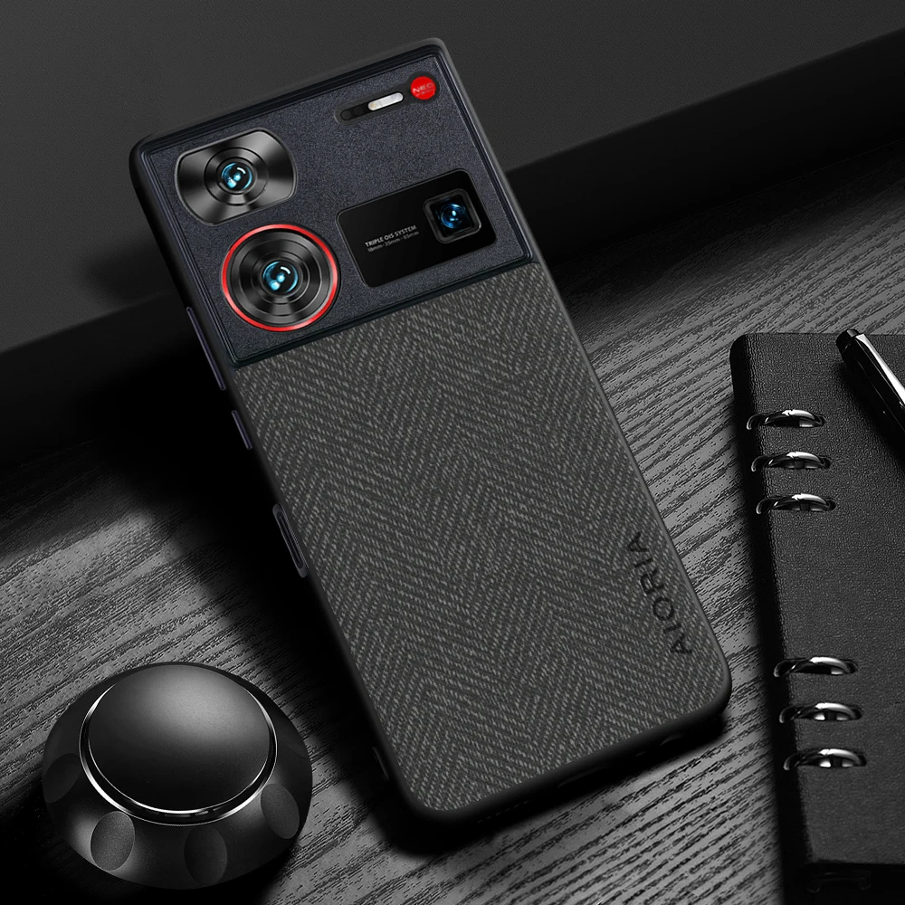Case for Nubia Z60 Ultra Z60S Pro Design Simple, Lightweight, Durable Leather wood grain cover for Nubia Z70 Ultra
