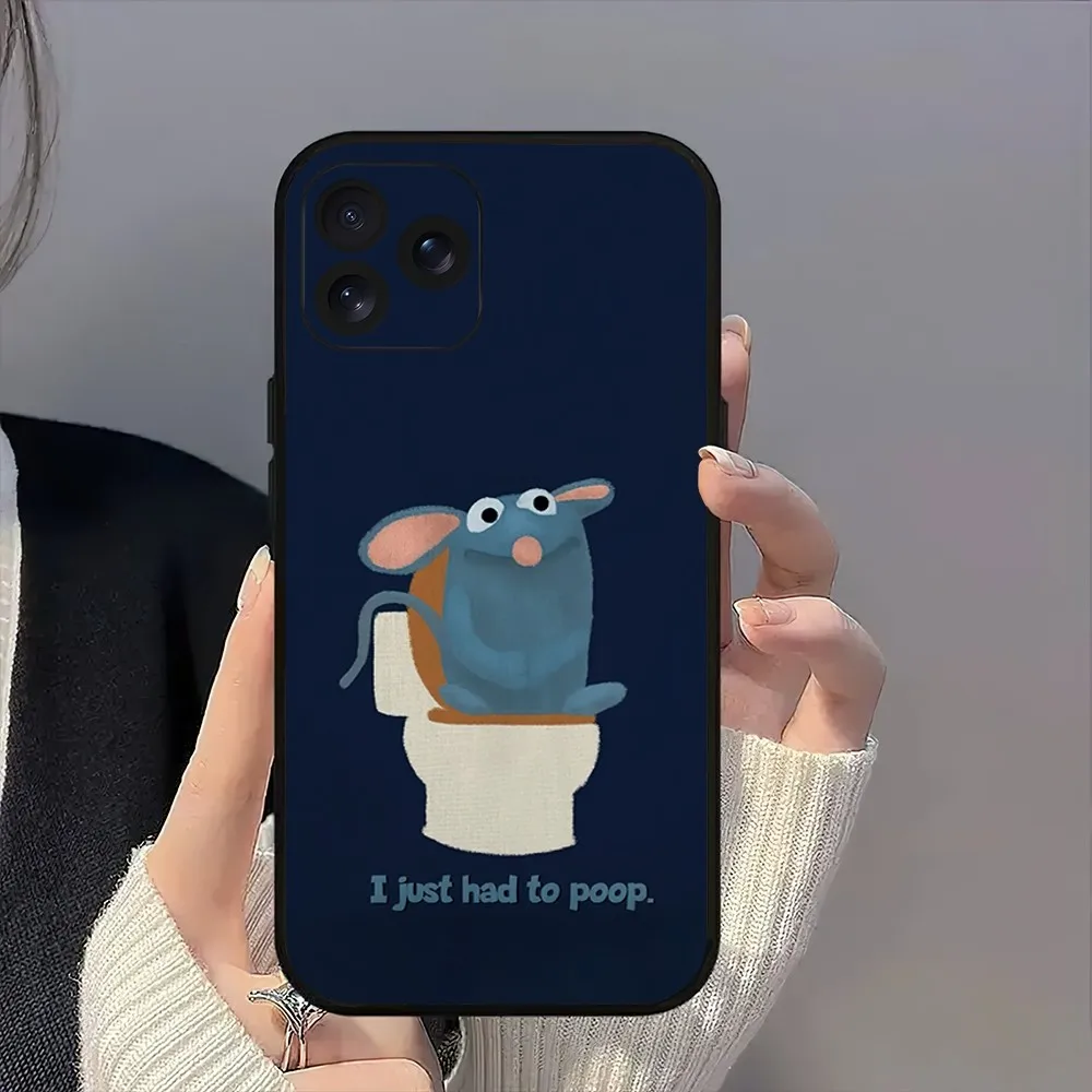 TV Cartoon Blue Mouse T-Tutter Cute House meme Phone Case For iPhone 8 14 15 13 12 11 Mini X Xr XS Pro MAX Plus Shell