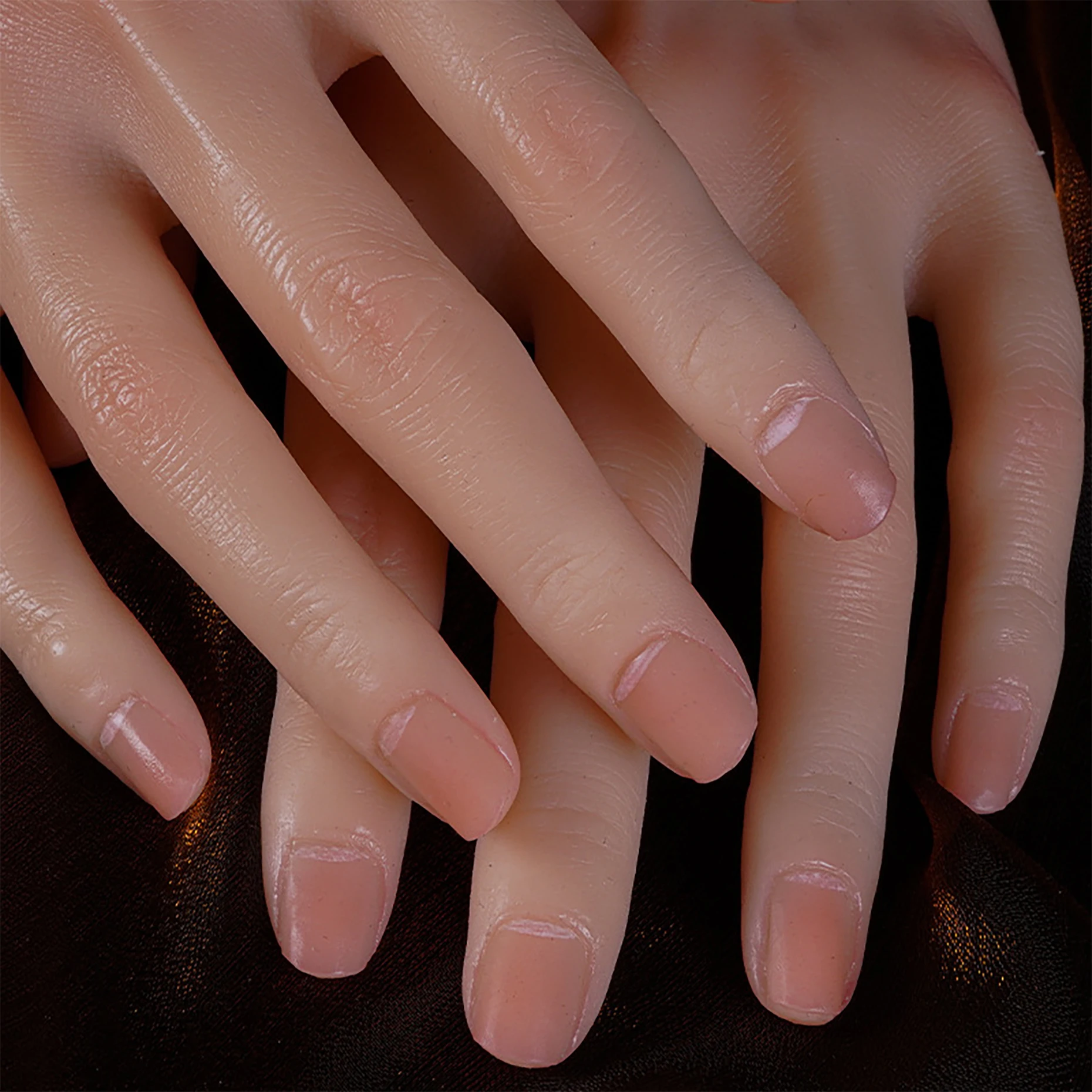 Realistic Silicone Hand Model Simulation American Female Supermodel Fake Nail Manicure Hands Painting Shooting Display TGDW08