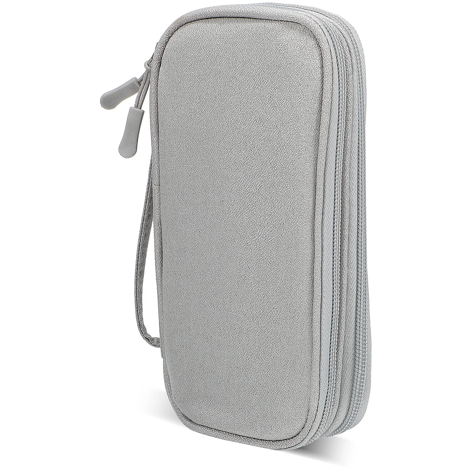 

Double Layer Cable Organizer Bag PU Electronic Storage Pouch Portable Travel Accessories Organizer Large Capacity Zipper Pouch