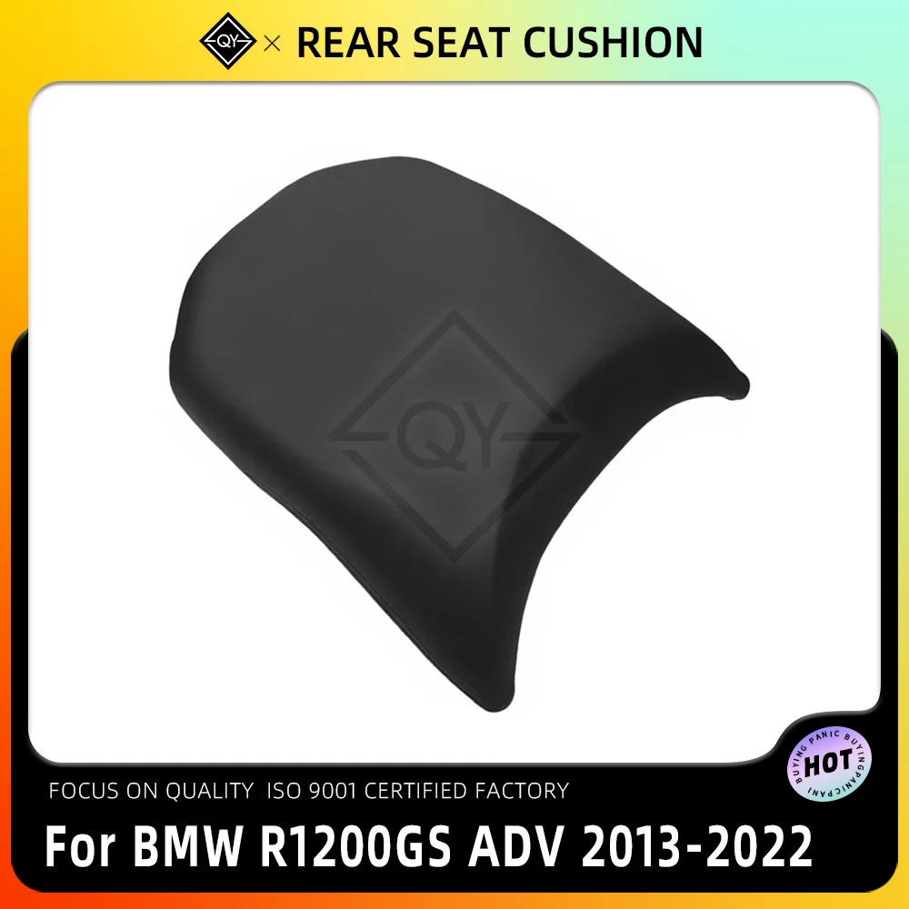 Motorcycle Black Rear Seat Cushion Pressure Relief Comfortable Passenger Pad For BMW R1200GS R 1200 GS ADV 2013-2022 2021 2022