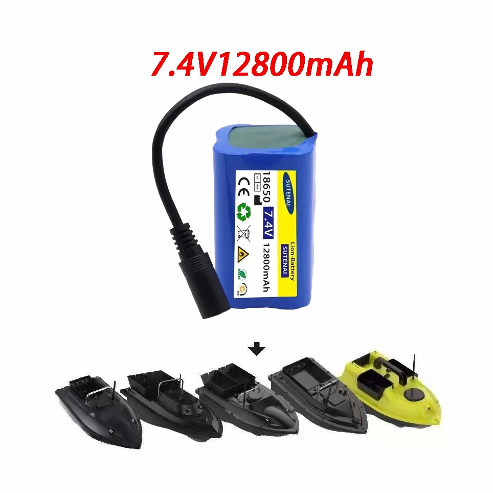 7.4V 12800mAh 6800mAh Battery For T188 T888 2011-5 V007 C18 H18 So on Remote Control RC Fishing Bait Boat Parts