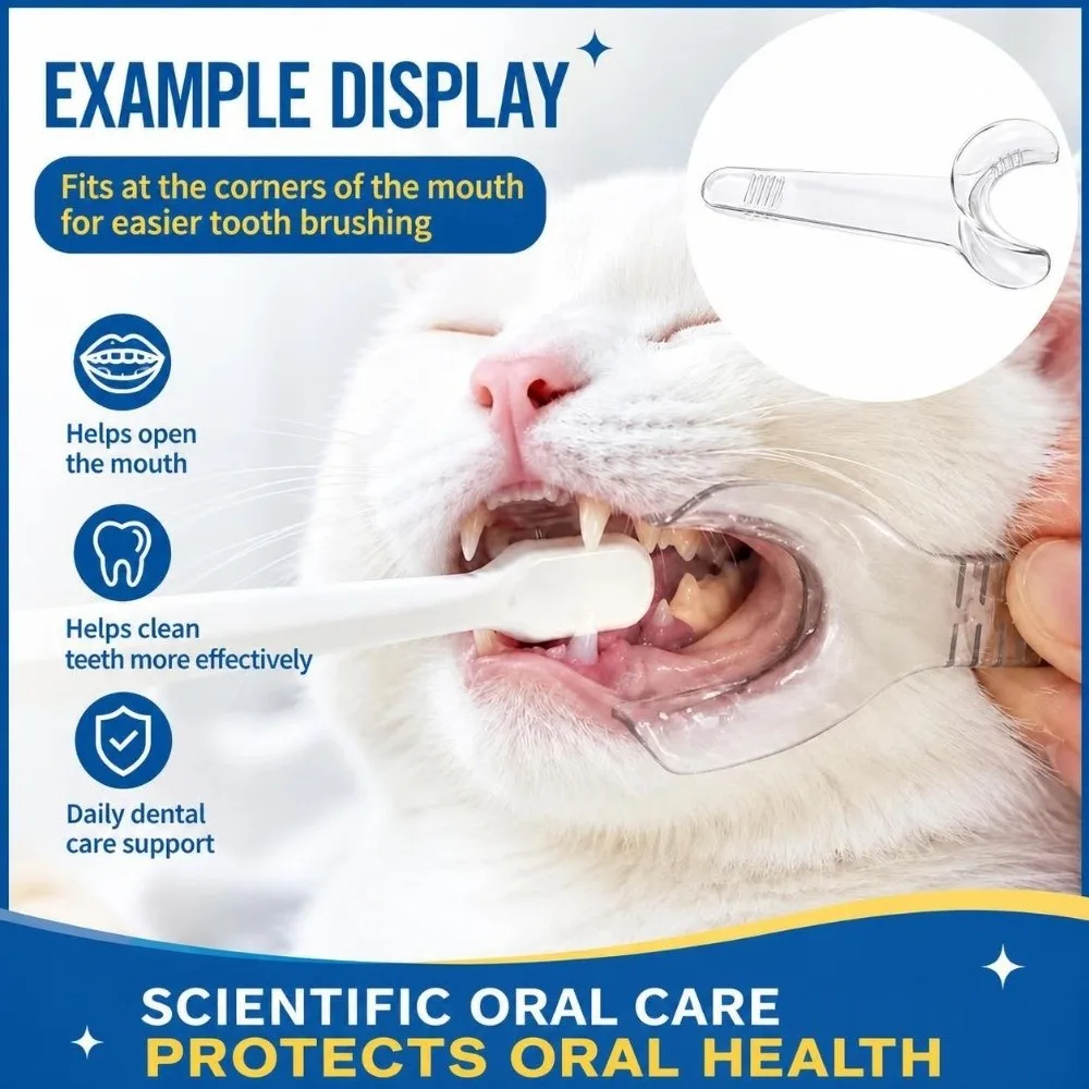 T-shaped Children's Tooth Brushing Aid Multipurpose Reusable Oral Mouth Expander Convenient Plastic Pet Oral Care Kit