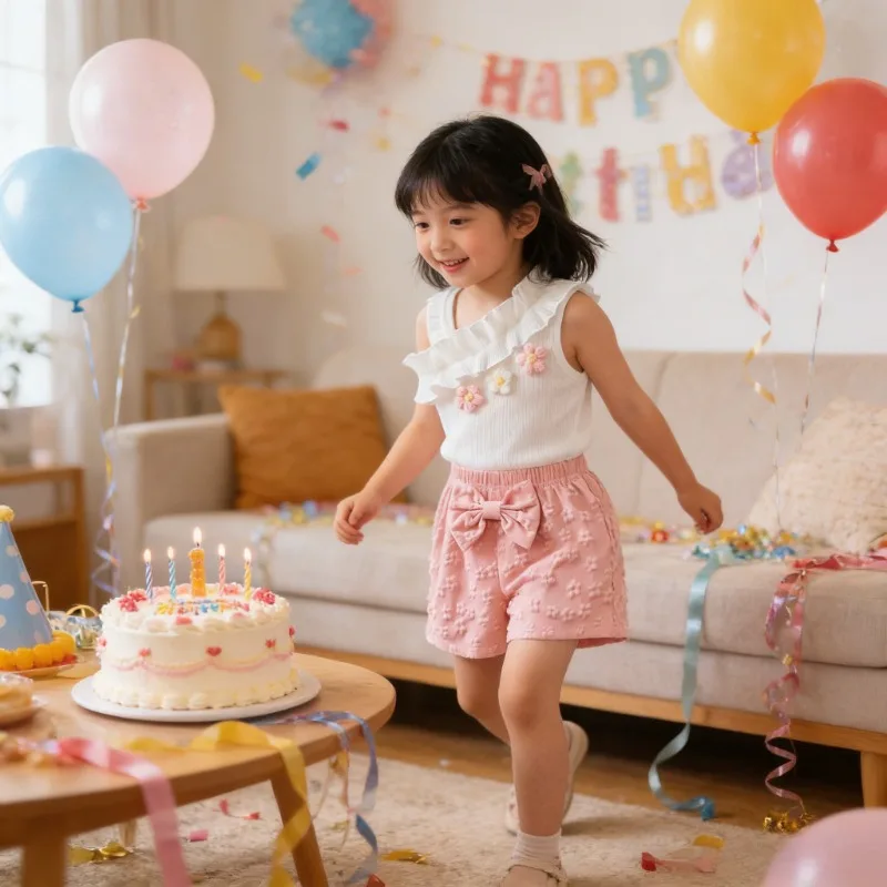 

Toddler Ruffled Off-Shoulder Top and Flower Shorts Girl Clothing Set Two-piece Set for Girls 9M-2T Kids Clothes Summer Outfits