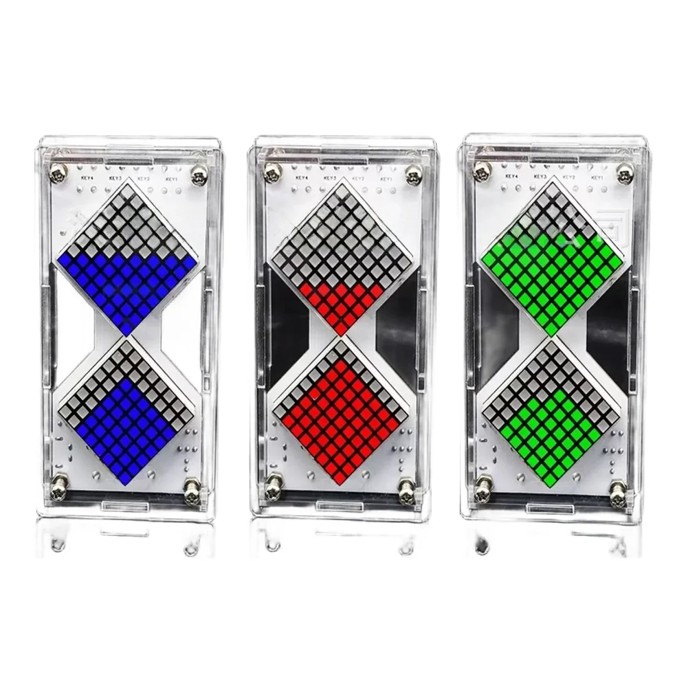 DIY Gravity Sensing Hourglass Kit with LED For matrix Display Timer Adjustable 01-99 Minutes Brightness Control and USB Charging