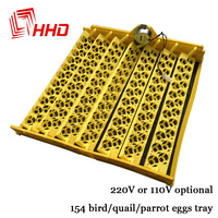 Poultry Spare Parts 132 Bird Quail Auto Turn Plastic Automatic Hatchery Machine Egg Incubator Tray with Turning Motor for YZ8-48