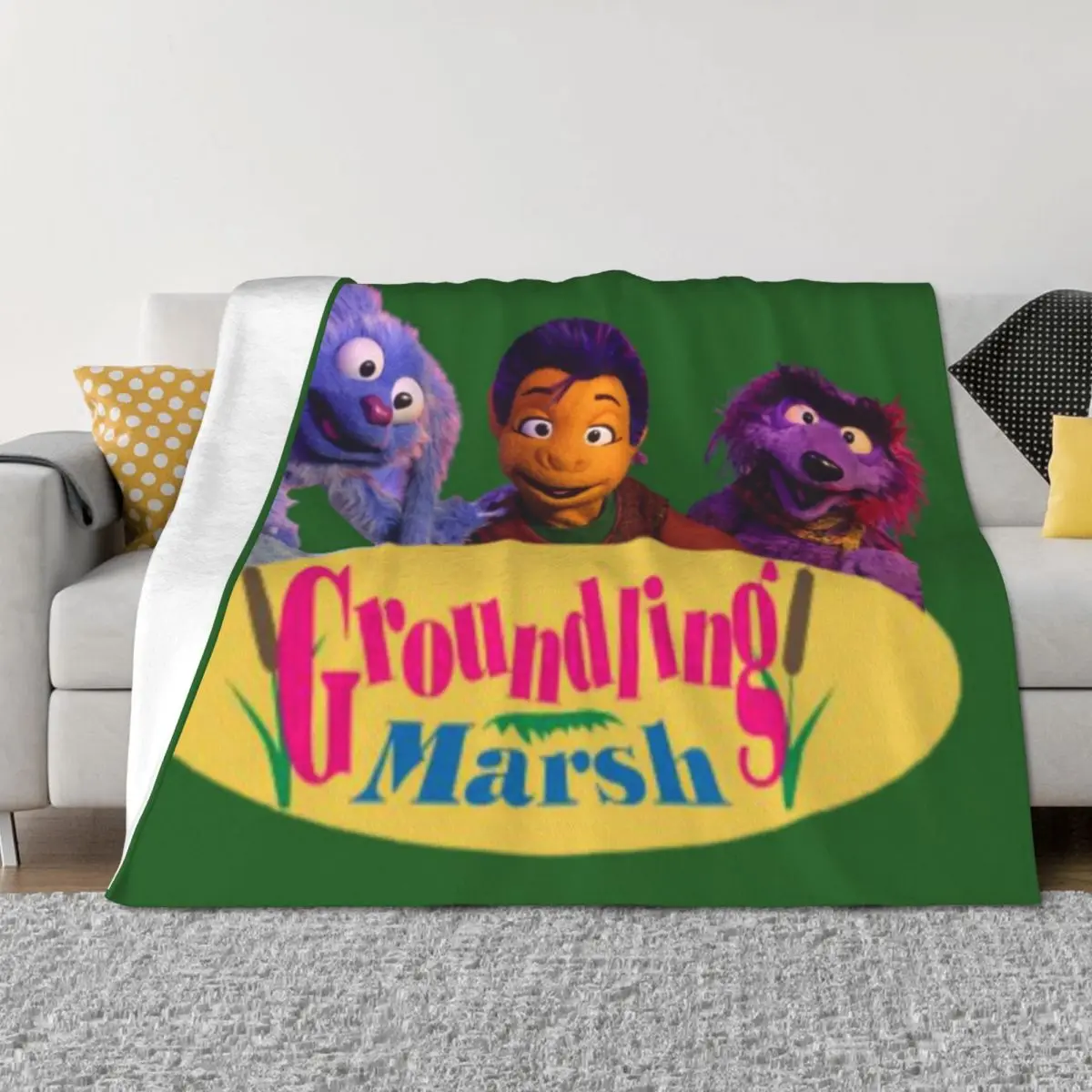

Groundling Marsh Throw Blanket Plush For Sofa Thin sofa bed warm for winter Blankets