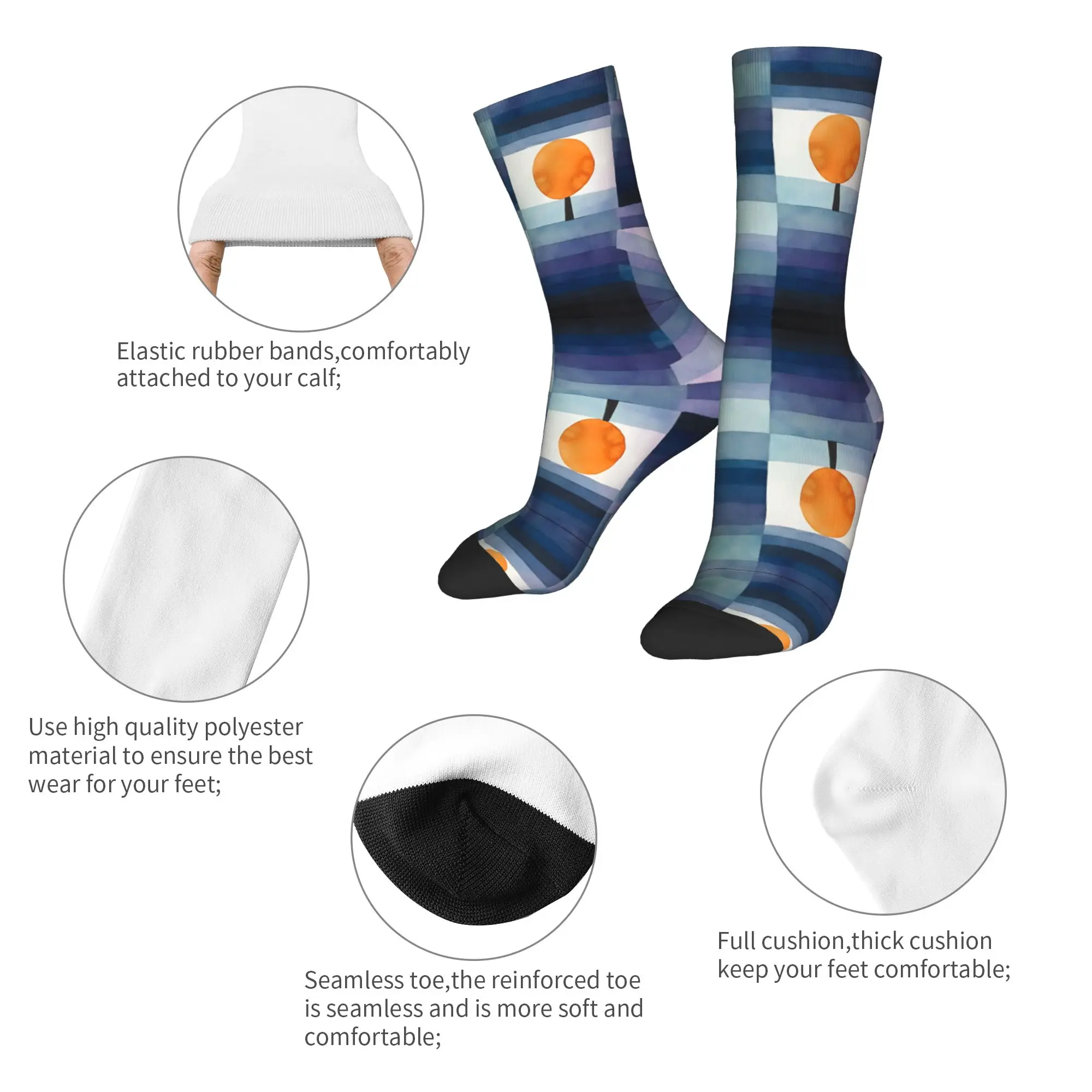 Paul Klee The Hour Before One Night  Socks Men's Women's Polyester Casual  Socks Summer Autumn Winter Middle Tube Stockings
