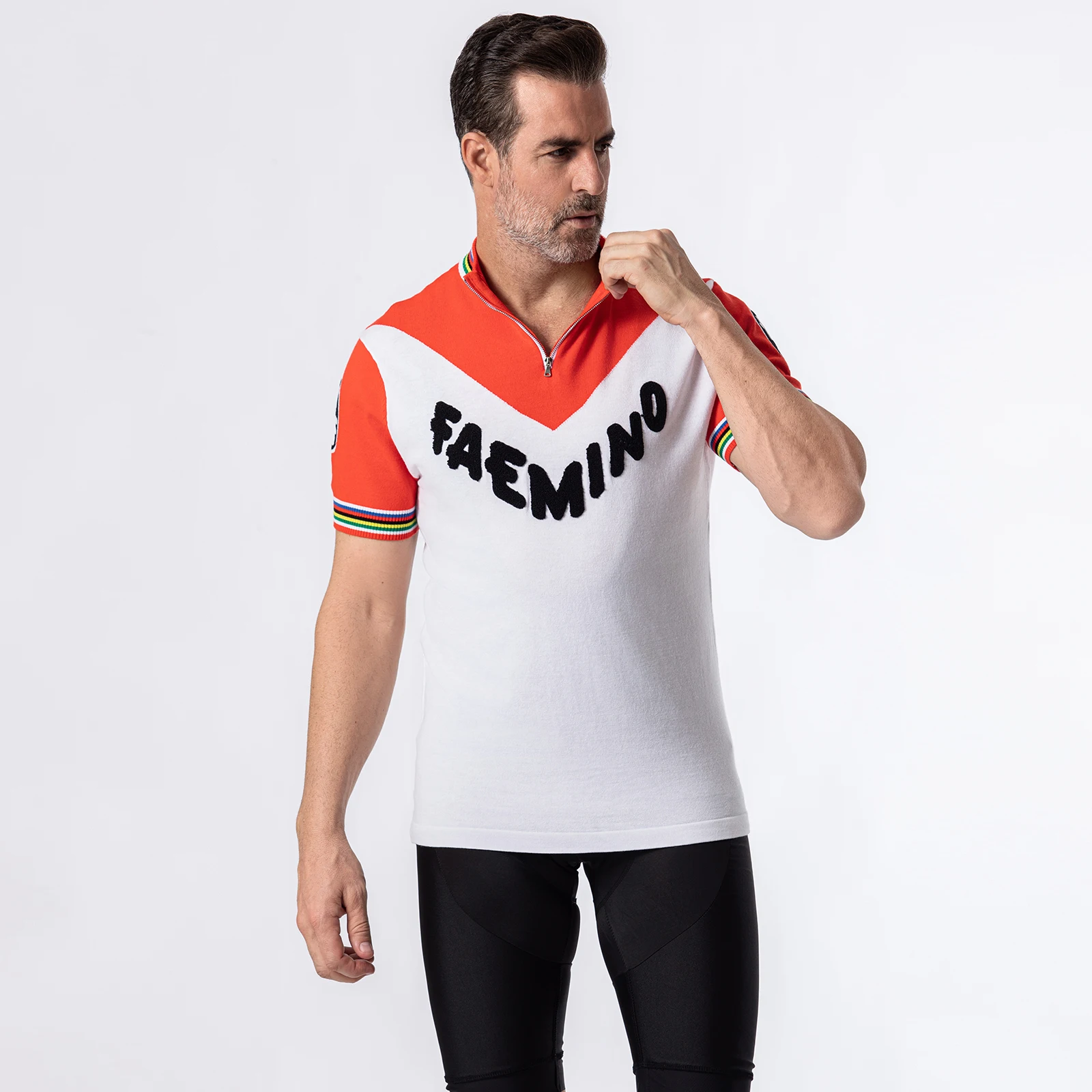 

Faemino Merino Wool Retro Cycling Jersey