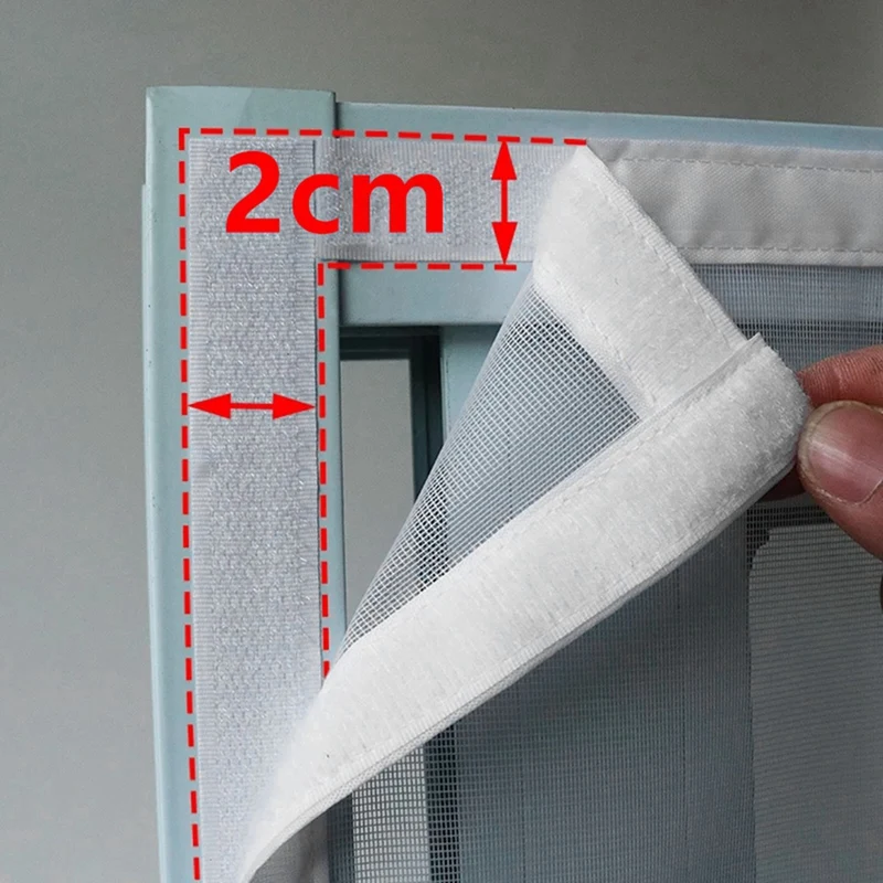 Mosquito Nets for Windows Self-Adhesive and Reusable Buckle,Window Screens Summer Washable Adhesive Buckle White C