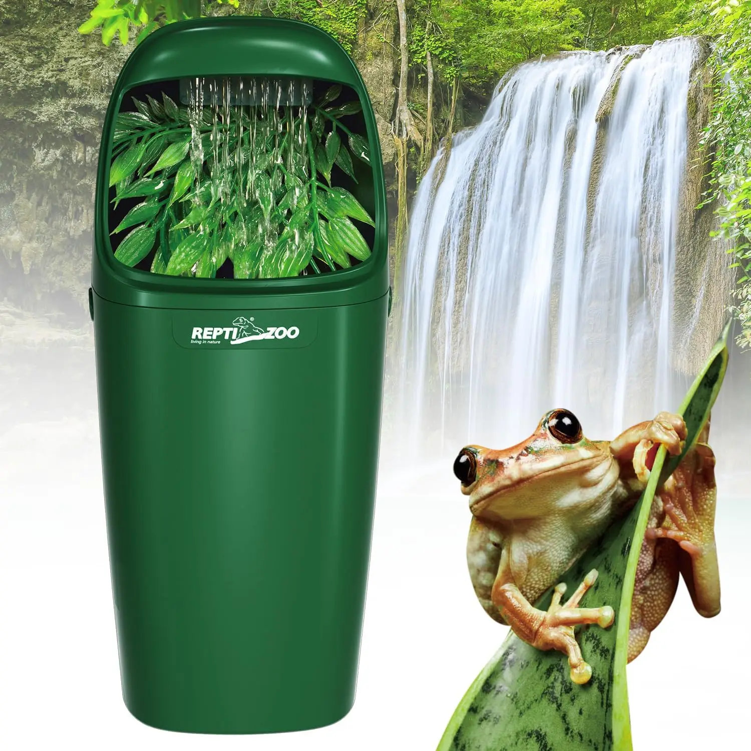 

Reptizoo Automatic Reptile Water Fountain for Bearded Dragon, Iguana, Gecko, Frog - Water Dripper & Dispenser