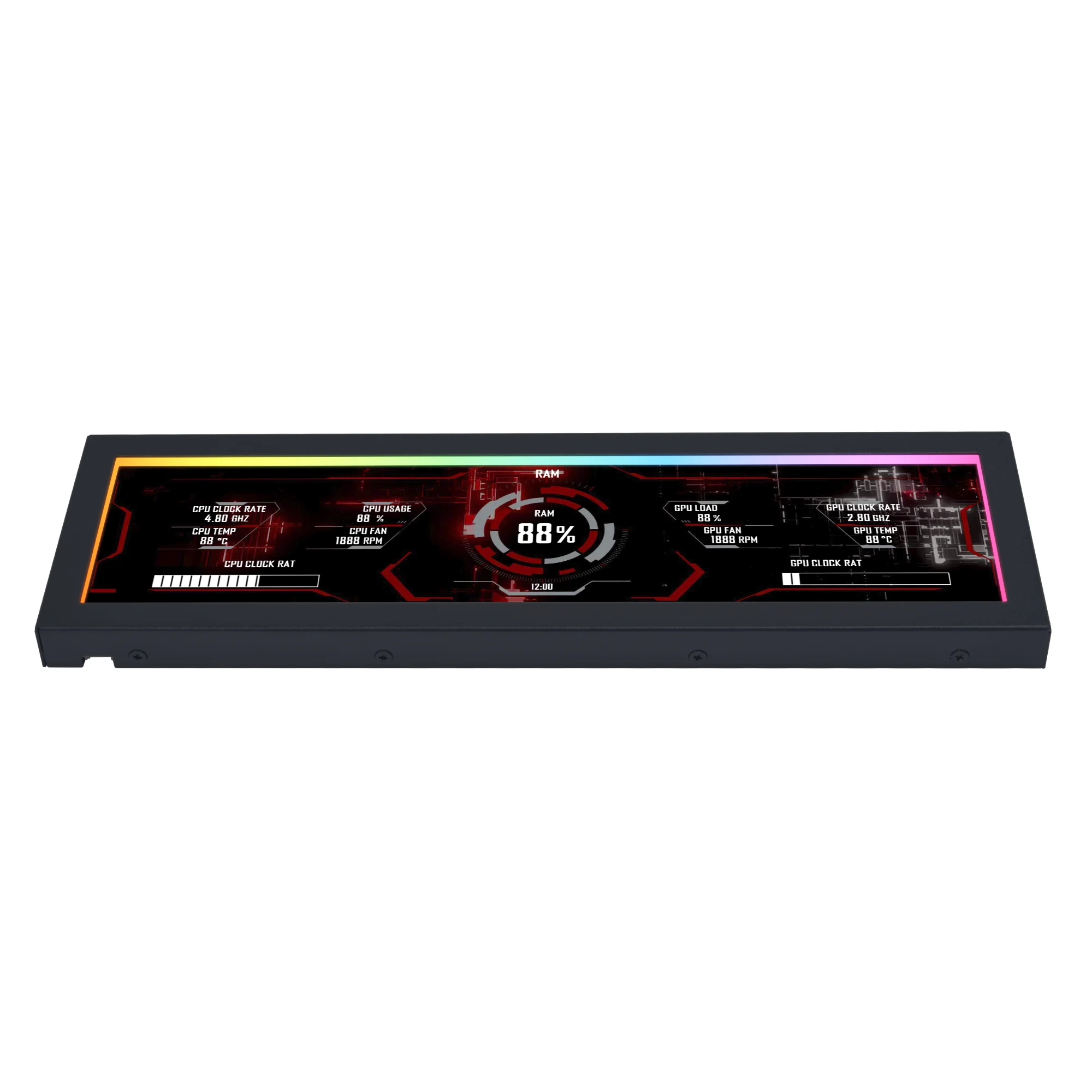 شاشة Lian-Li مقاس 8.8 بوصة عالمية بدقة 1920 × 480 شاشة IPS LCD لحقيبة الكمبيوتر #3