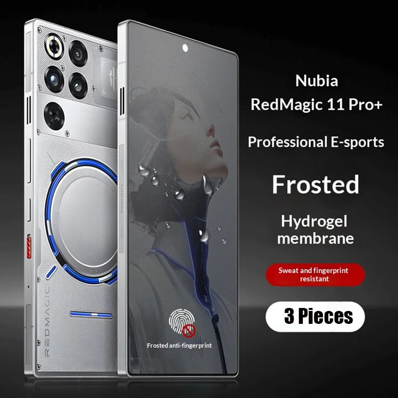 3 Pieces Matte Hydrogel Film For ZTE nubia RedMagic 11 Pro Full Cover Front TPU Clear Screen Protector For RedMagic 11 Pro Plus