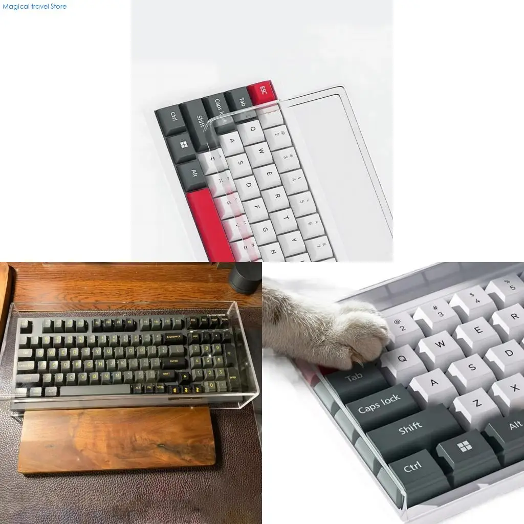 N2UB Clear Transparents Keyboards Protectors Against Dust Spills For 104-108Keys Mechanical Keyboards