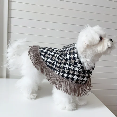 Pet Supplies Custom New Designer Luxury Pet cape Dog Sweater Alpaca puppy apparel For small Dogs Chihuahua Teddy Clothes