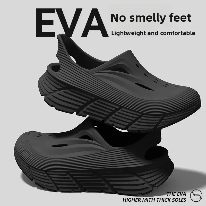 Anti slip hole shoes for men in summer 2026 new anti odor and anti poop feeling, outdoor sports EVA womens outdoor cool slippers
