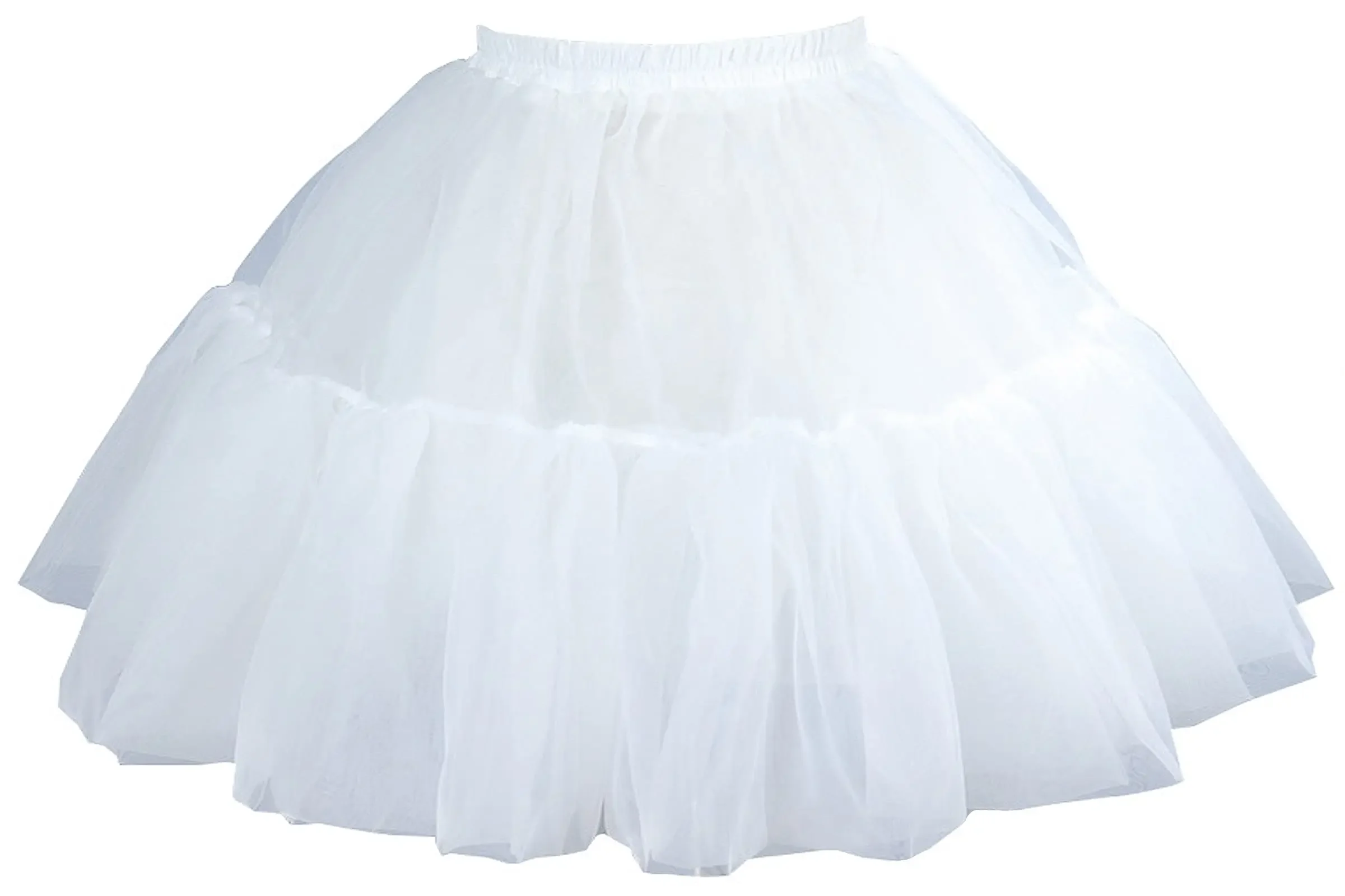 

Women's Elastic Waist Lolita Cosplay Petticoat Puffy Tutu Organza Skirt Ballet Dance Underskirt