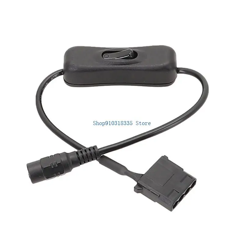 32cm DC5.5x2.1mm Plug to 4Pin for Computer Case Fan Power Adapter Cable