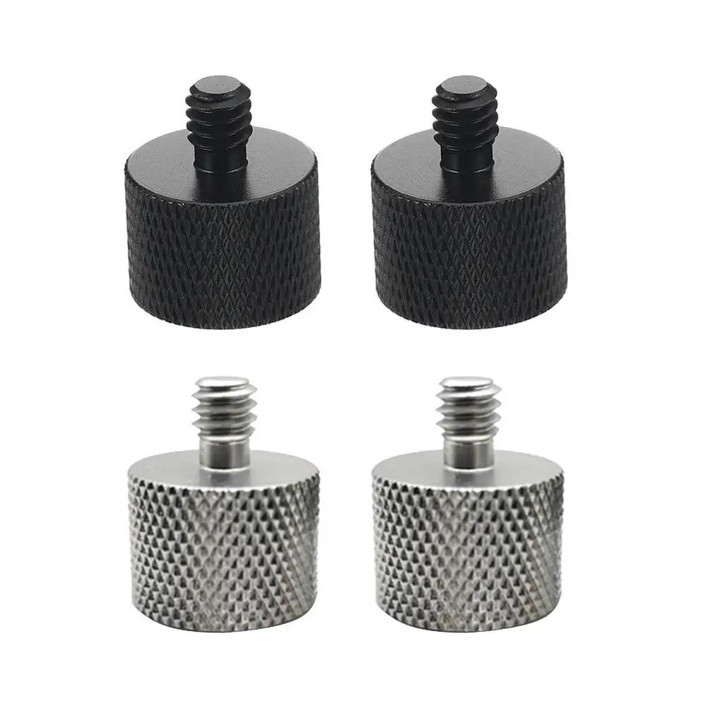 

4 Pcs Microphone Screw Camera Monitor Stand Adapter Thread Desktop Suitable for Microphones Aluminum Alloy