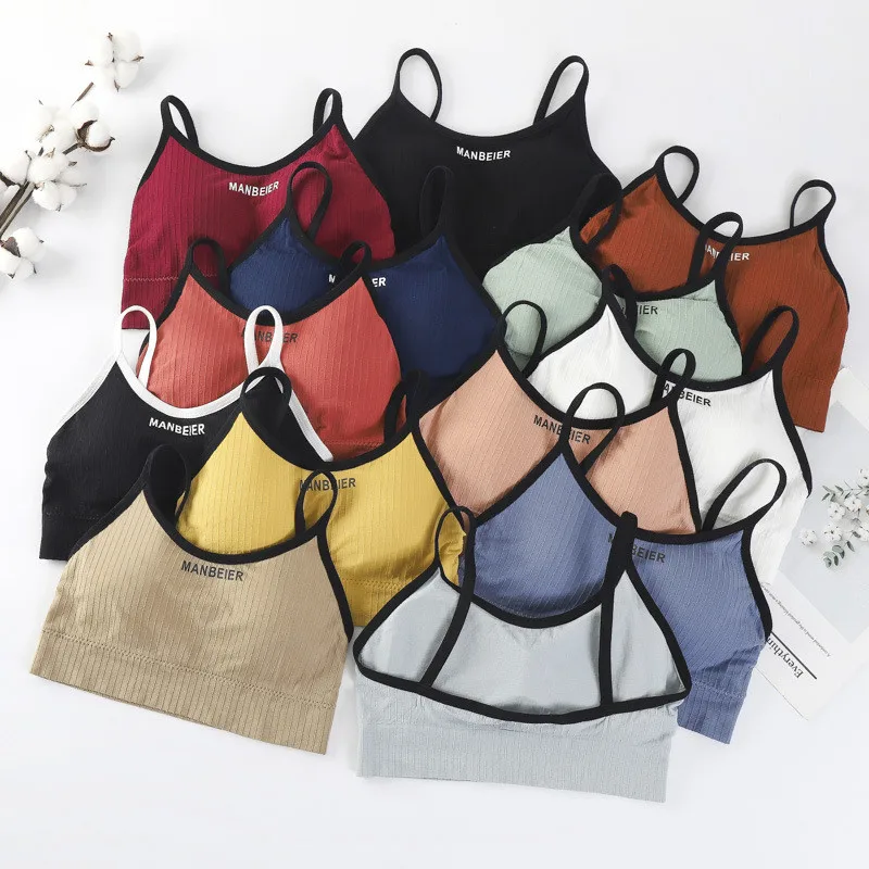 Sports Bra for Women Gym Sexy Crop Top Bra Women Cotton Underwear Soft Comfort Tube Tops Female Brassiere Tops for Girls Bra Top