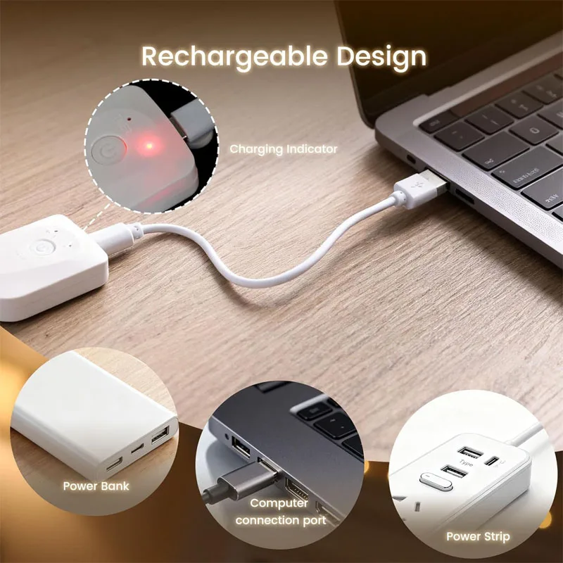 أضواء سلسلة LED قابلة للشحن أضواء الجنية وميض صغير النحاس ضوء الموقت انفصال تصميم هالوين الزفاف زينة عيد الميلاد #4