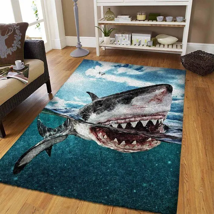 

Shark Area Rug 3D All Over Printed Non-slip Mat Dining Room Living Room Soft Bedroom Carpet 03