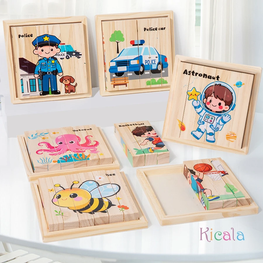 

Деревянная развивающая игрушка-пазл для детей: животные, динозавры, транспорт. Обучающая игрушка для малышей, подарок на день рождения.