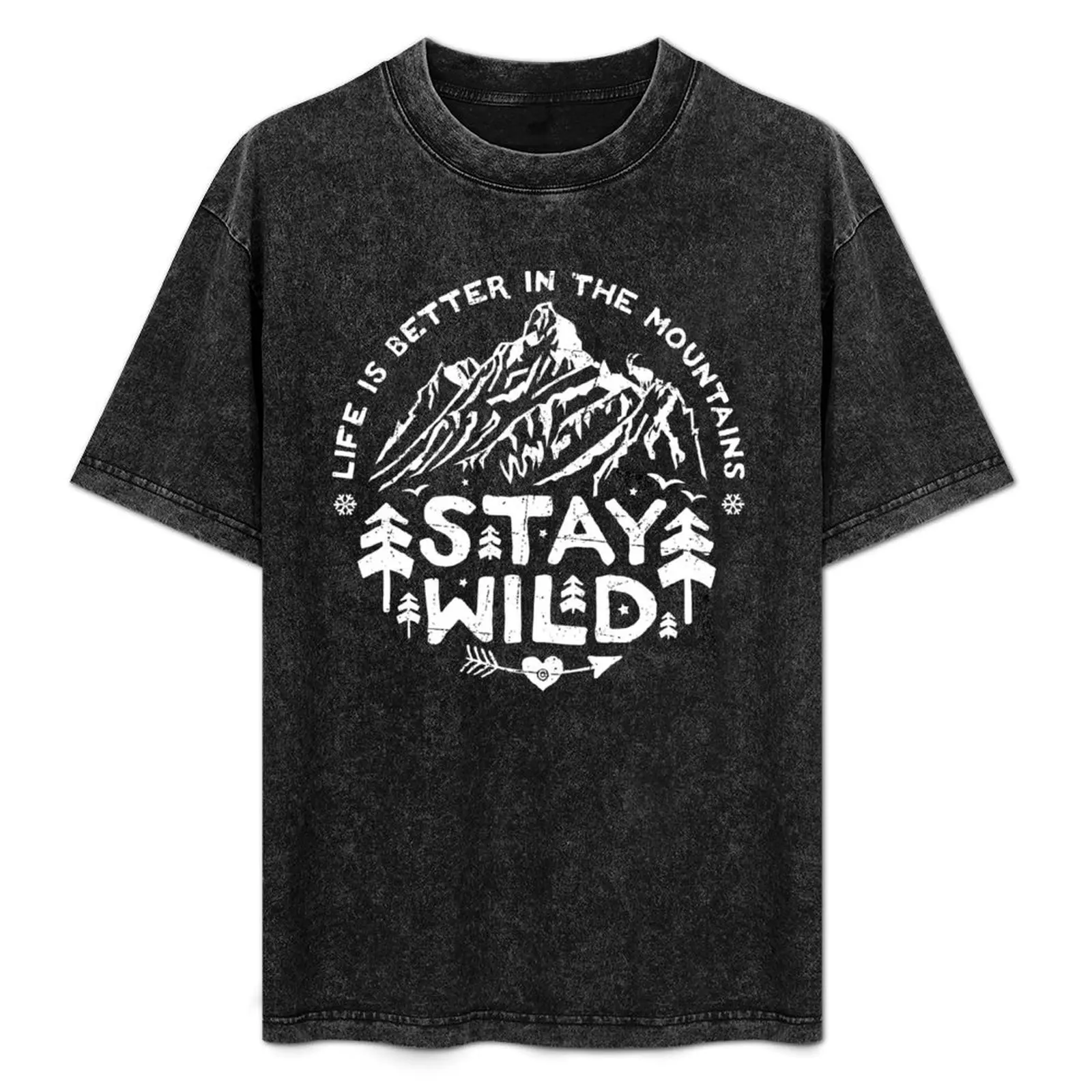 

Stay Wild white T-Shirt Fashion Pattern Printed Tee Shirt