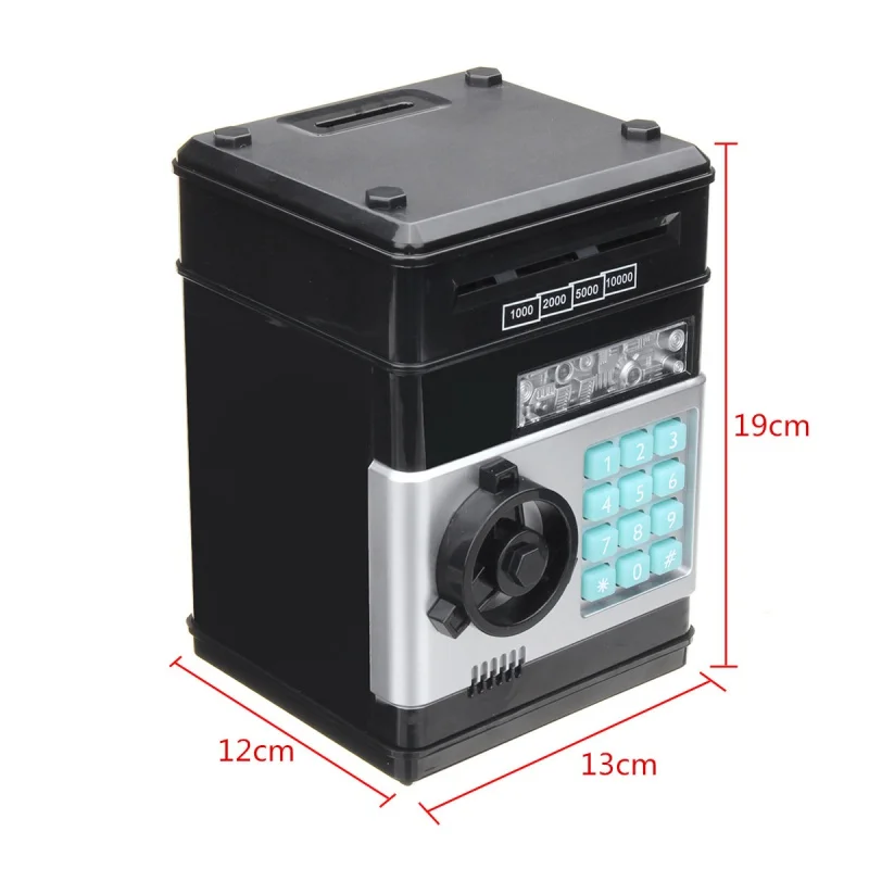 Electronic Password Money Box Code Key Lock Piggy Bank Automatic Coins Cash Saving Money Box Counter Mini Safe Box Child Gift