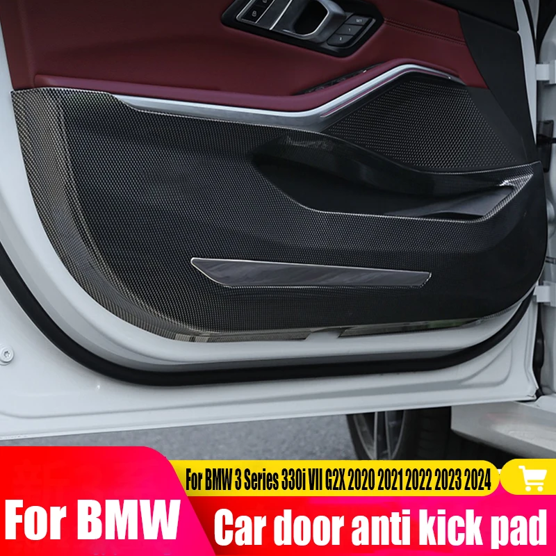 

Car door anti kick pad protective panel interior modification supplies For BMW 3 Series 330i VII G2X 2020 2021 2022 2023 2024