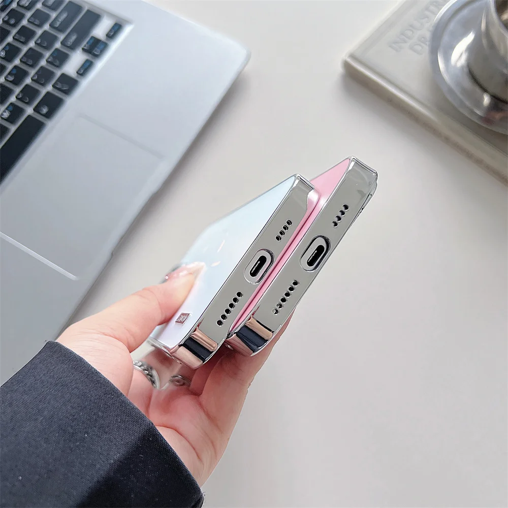 الفاخرة ل Magsafe الليزر أورورا تصفيح جراب هاتف آيفون 15 16 17 برو ماكس 14 زائد 13 12 شحن لاسلكي غطاء مقاوم للصدمات