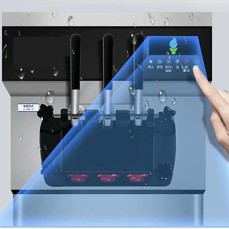 Casa 220v 38 ~ 48l/h máquina de sorvete comercial automática máquina de sorvete macio pequeno vertical sundae cone sorvete machi