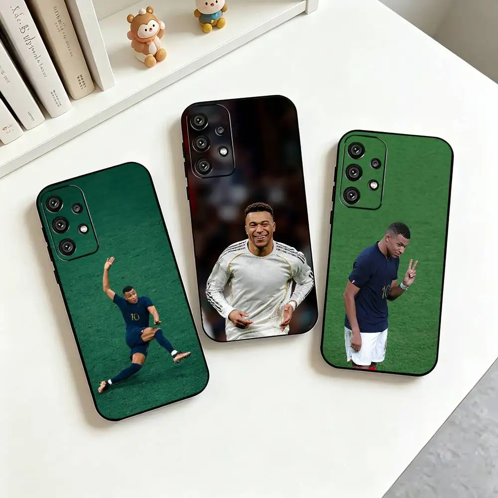 k-Kylian Mbappe Football Champion Art Phone Case For Samsung S25,S24,S21,S22,S23,S30,Ultra,S20,Plus,Fe,Soft Silicone Black Cover