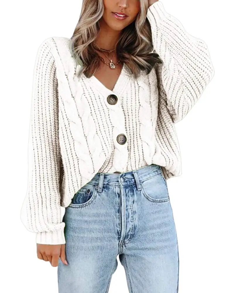 V-Ne Long Sve ort Cardigan Pure Color Open Front Sweater Street Sle Autumn Winter Loose Fit Regular Thin