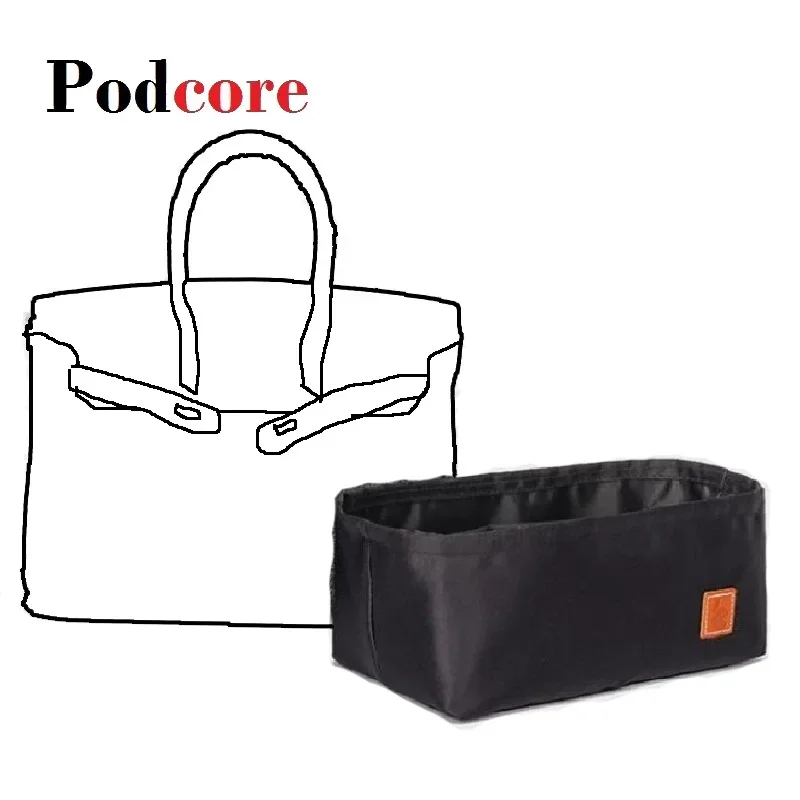 Fashion Satin Insert Bag for Handbag Size 25 30 35 Purse Organizer Insert & Tote Shaper Perfect Accessories for Your Bag