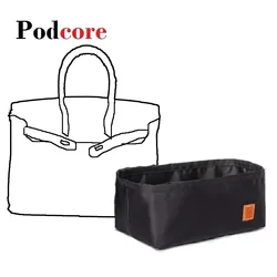 Fashion Satin Insert Bag for Handbag Size 25 30 35 Purse Organizer Insert & Tote Shaper Perfect Accessories for Your Bag