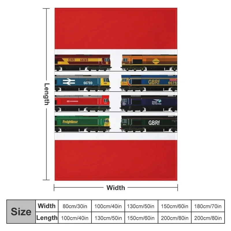 class 66 locomotive collection Throw Blanket Heavy Blankets For Bed Weighted Blankets