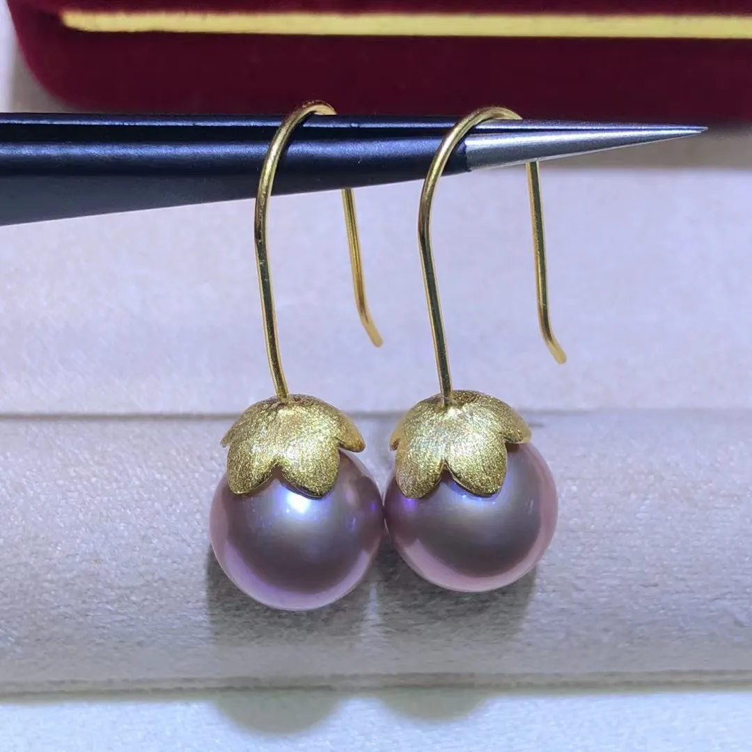 

Wholesale S925 Sterling Silver Earrings Mount Findings Settings Base Mounting Parts Accessory for 11-12mm Pearls 5 pairs/lot