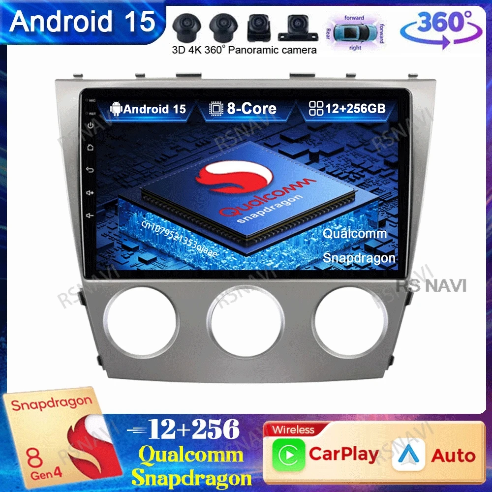 

Автомобильный радиоприемник Android 14 для Toyota Camry 40 2007-2011, 360-камера, мультимедийное головное устройство Qualcomm RDS WIFI + 4G LTE AI Voice IPS DSP BT