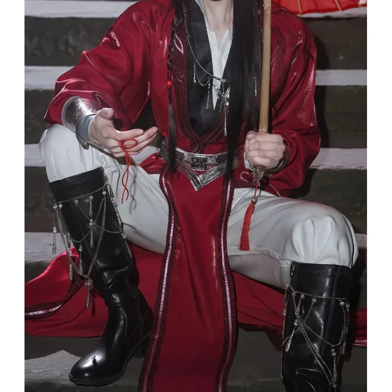 Disfraz de Cosplay Hua Cheng de la bendición oficial del cielo de la segunda serie, conjunto completo, traje Huacheng, uniforme de accesorios de Cosplay, novedad de 2024